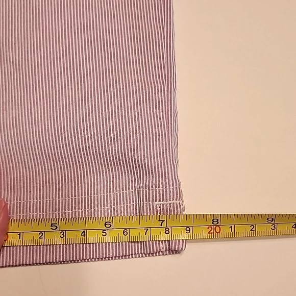 CHRISTOPHER & BANKS Lavender and White Pinstripe Ankle Pants Size 12 Petite - Picture 12 of 12